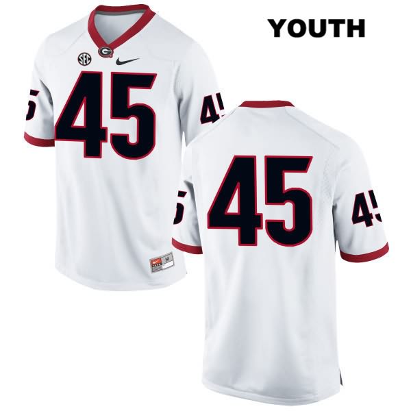 Georgia Bulldogs Youth Luke Ford #45 NCAA No Name Authentic White Nike Stitched College Football Jersey NSL6756QD
